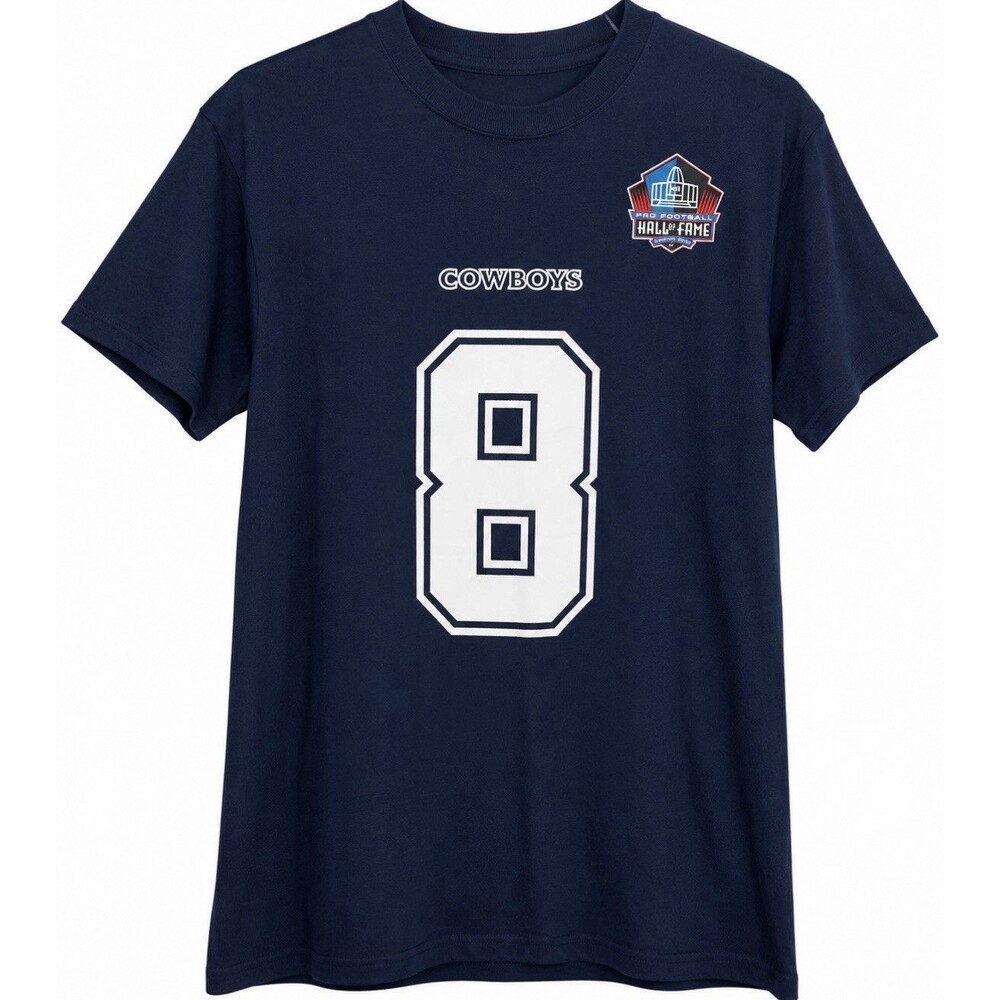 Dallas Cowboys Troy Aikman #8 Shirt Men’s Medium NFL Hall Of Fame T-Shirt